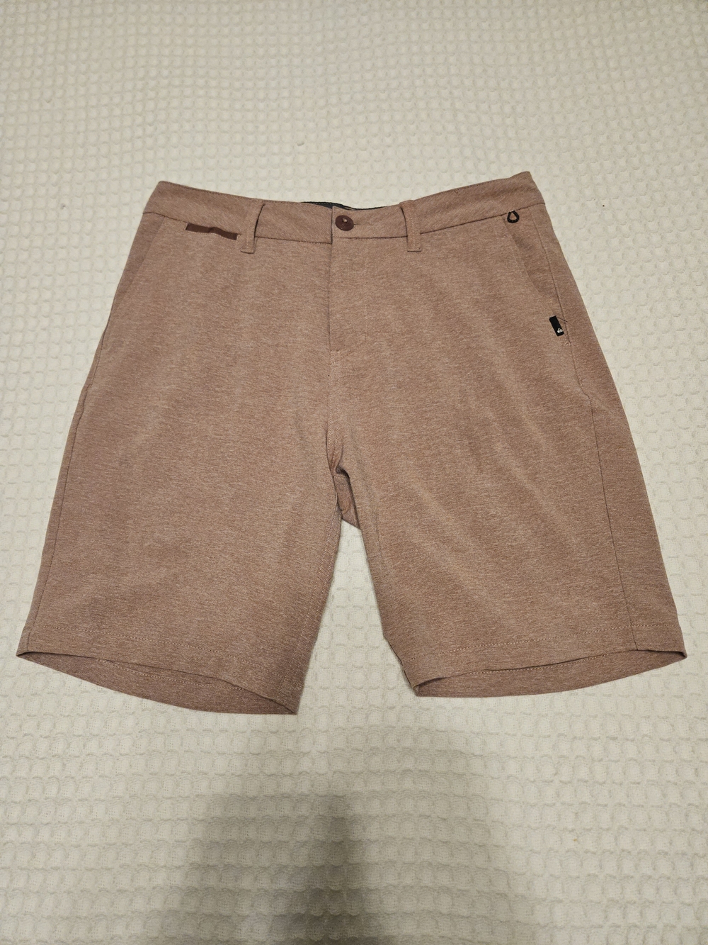 Quiksilver Amphibian Chino Men's Light Red Shorts, Quick Dry, Zip,Pockets. SZ 30